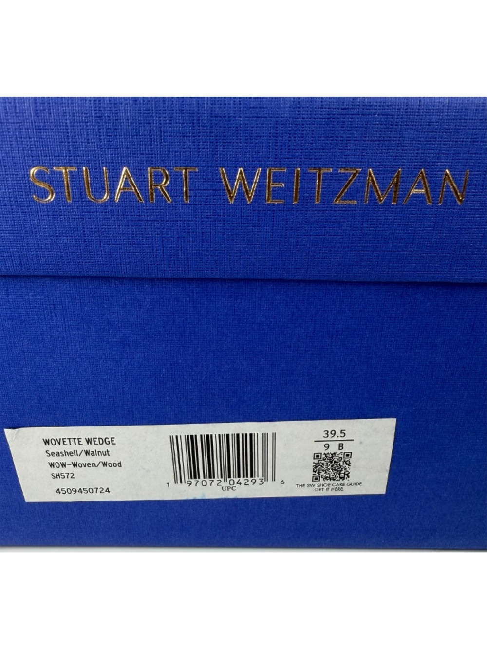 STUART WEITZMAN NIB WOVETTE SEASHELL WALLNUT WOOD WEDGE SANDAL. SIZE 9 B - Picture 16 of 16